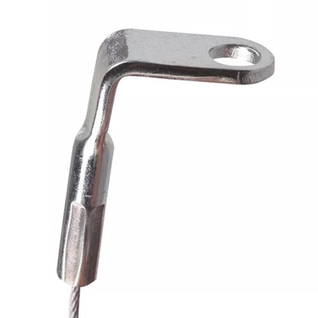GeckoTeq Steel wire 1.5mm with a 90° eye - screw hole size 5.2mm 200cm GeckoTeq Steel wire 1.5mm with a 90° eye - screw hole size 5.2mm 200cm
