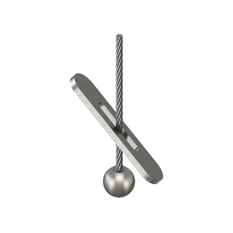 GeckoTeq Cross anchor 40x5,9x1,5mm incl. steel wire 200cm