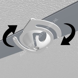 GeckoTeq Ceiling clip white metal with 200cm wire set 12kg