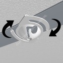 GeckoTeq Ceiling clip white metal with 200cm wire set 12kg
