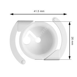 GeckoTeq Ceiling clip white metal with 200cm wire set 12kg