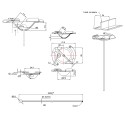 GeckoTeq Ceiling clip white metal with 200cm wire set 12kg