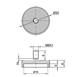 GeckoTeq sterke Magneet voor systeem plafonds - 5kg