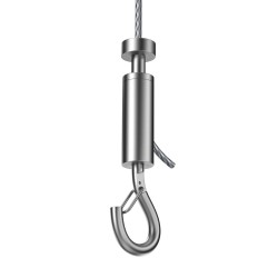 GeckoTeq Crochet à boucle autobloquant avec clip de sécurité - 20kg