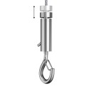 GeckoTeq Self-locking Loop Hook with safety Clip - 20kg