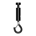 GeckoTeq Self-locking Loop Hook with safety Clip - 20kg