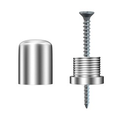 GeckoTeq Screw-on Ceiling Anchor for 1 wire - 15kg