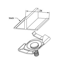 GeckoTeq metal clamp in white for suspended ceilings - 8kg