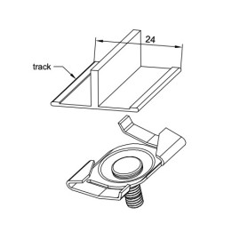 Pince métallique GeckoTeq en blanc pour plafonds suspendus - 8kg