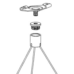 GeckoTeq metal clamp in white for suspended ceilings - 8kg