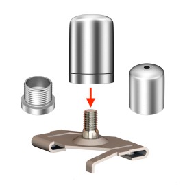 GeckoTeq metal clamp in white for suspended ceilings - 8kg