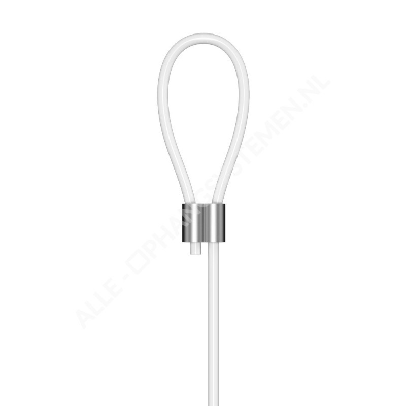 GeckoTeq Steel 1,5mm Wire with Loop in white