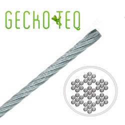 GeckoTeq Steel wire - not knottable - per 2 meters