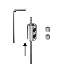 GeckoTeq Double Wire Clamp - 10kg (avec 2 vis Allen) - clé Allen incluse