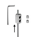 GeckoTeq Double Wire Clamp - 10kg (avec 2 vis Allen) - clé Allen incluse