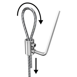 GeckoTeq Double Wire Clamp - 10kg (avec 2 vis Allen) - clé Allen incluse