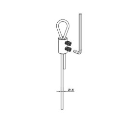 GeckoTeq Double Wire Clamp - 10kg (avec 2 vis Allen) - clé Allen incluse