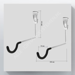 GeckoTeq Système de suspension de vélo - Crochet de vélo horizontal 2 pcs GSH12