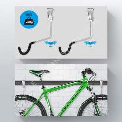 GeckoTeq Système de suspension de vélo - Crochet de vélo horizontal 2 pcs GSH12