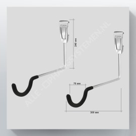 GeckoTeq Bicycle Suspension System Set for 1 Bicycle - GSH119 Horizontal