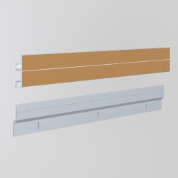 Rail de suspension autocollant GeckoTeq Cleat Z Bar - par lot de 2