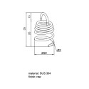 Geckoteq Ancrage à ressort pour tire-bouchon en spirale - 5kg - en 2 longueurs