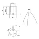 GeckoTeq Screw system ceiling Anchor for 4 wires - 15kg