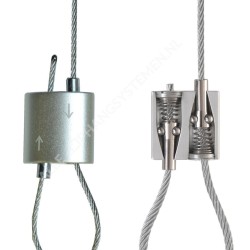Pince de câble de suspension à boucle autobloquante GeckoTeq pour fil de 1,5 mm