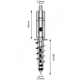 Ancrage spiralé à visser Geckoteq avec Gripper