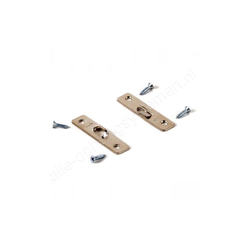 Ophanghaakje voor lijsten met 2 schroefpunten (incl. schroefjes)