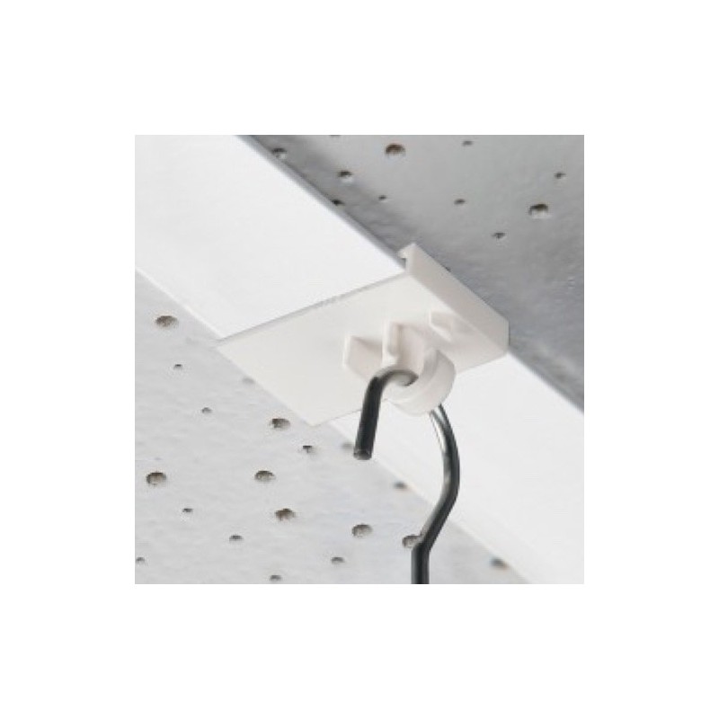 GeckoTeq Plafond clip met haak wit plastic - 20x30mm - 5kg
