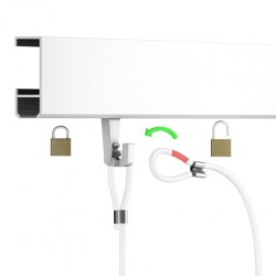 GeckoTeq Steel Wire with Loop in white  - 1,6mm