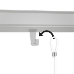 GeckoTeq Steel Wire with Loop in white  - 1,6mm