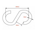 GeckoTeq S-Hook Galvanized Steel - 3mm