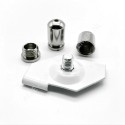 GeckoTeq metal clamp in white for suspended ceilings