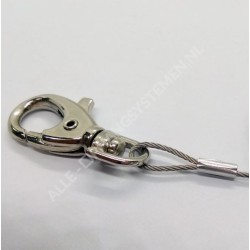 Gesloten Musketon Haak met veiligheids- en draai functie