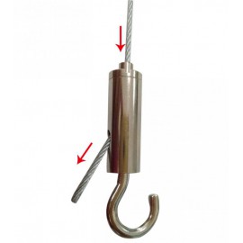 GeckoTeq Self-locking Loop Hook with safety Clip - 20kg