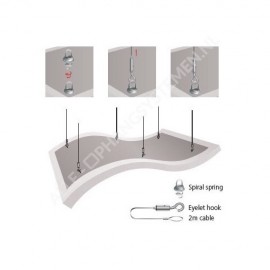 Geckoteq Ancrage à ressort pour tire-bouchon en spirale - 5kg - en 2 longueurs