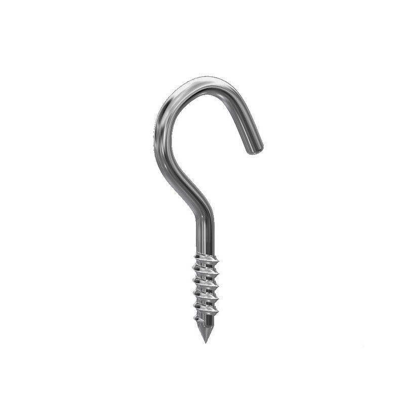 GeckoTeq - Open Screw Hook galvanized - in 3 sizes