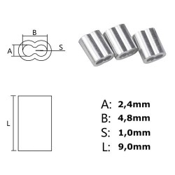 GeckoTeq Wire clamp 2.0mm in black and alu