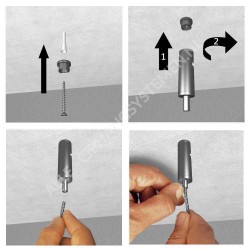 GeckoTeq Kit de Suspension Panneau LED & Acoustique 17 - Acier 15kg