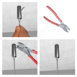 GeckoTeq Kit de Suspension Panneau LED & Acoustique 19 - Acier 15kg