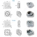 GeckoTeq Click Clip Panel Connector System PVC - Set