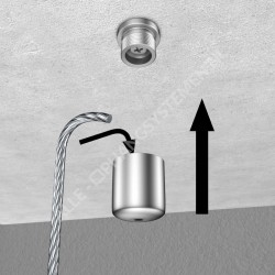 GeckoTeq Screw-on Ceiling Anchor for 1 wire - 15kg