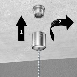 GeckoTeq Screw-on Ceiling Anchor for 1 wire - 15kg