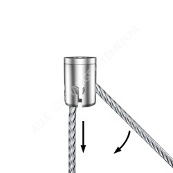 GeckoTeq Screw system ceiling Anchor for 4 wires - 15kg