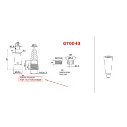 GeckoTeq Faîtière de plafond Alu Satin - par pièce