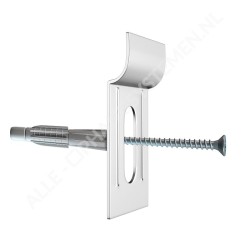 GeckoTeq Selfadhesive Mirror DiBond Wall set - 100x100 x2 - 2 wall hooks, 4 PVC Spacers and 1 Solvent Wipe Sachet