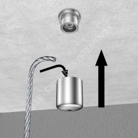GeckoTeq 1,5mm Staal draad met nippel in blank en zwart- 15kg