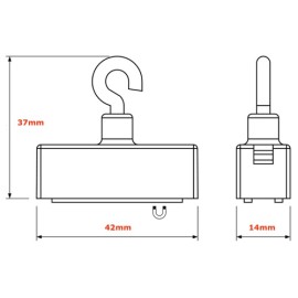 GeckoTeq Systeemplafond Magneet Haak - 5,5kg